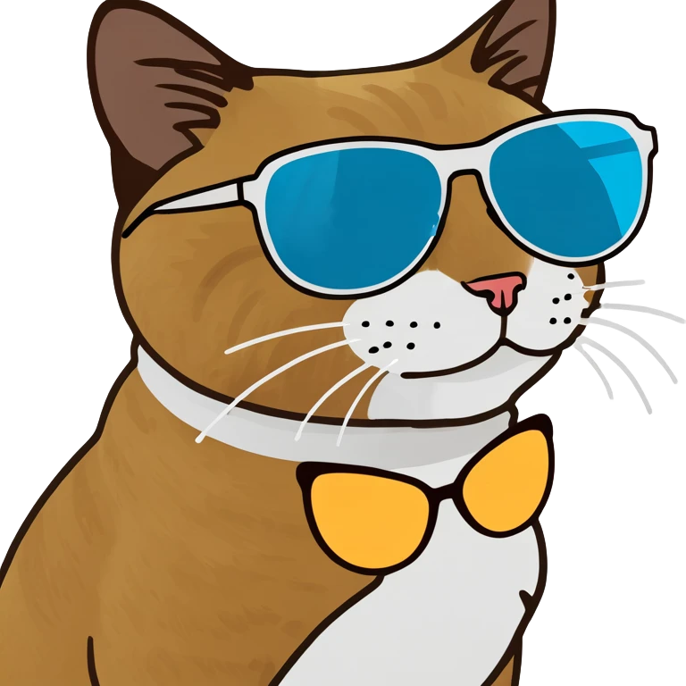Cat with sunglasses emoji