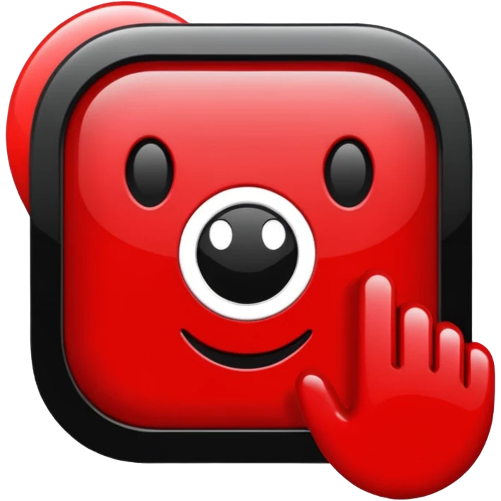 black and red internet Icon emoji