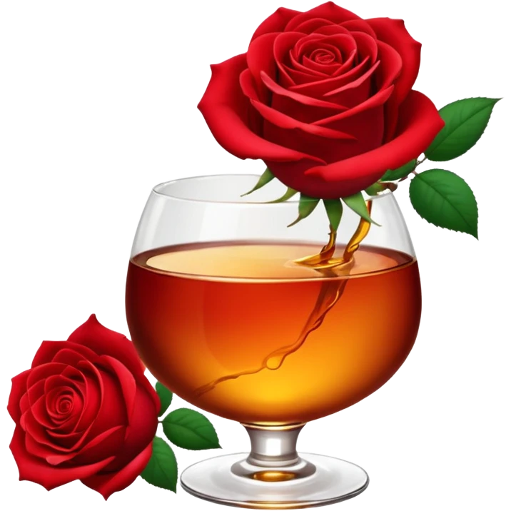 Red roses and liquor emoji