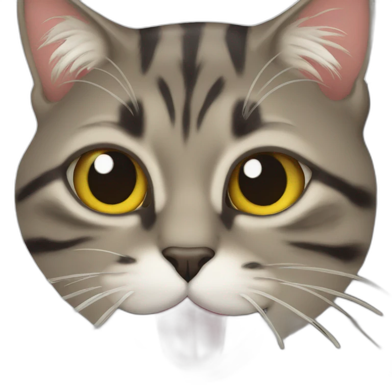 cat licking itself emoji