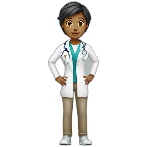 Tomboy medical student emoji