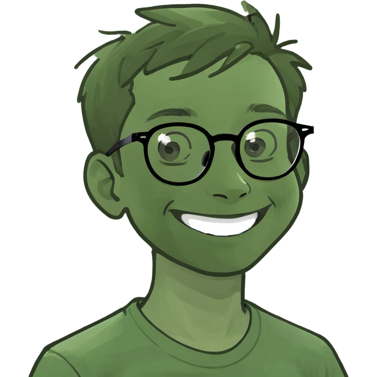 smiling boy with glasses emoji