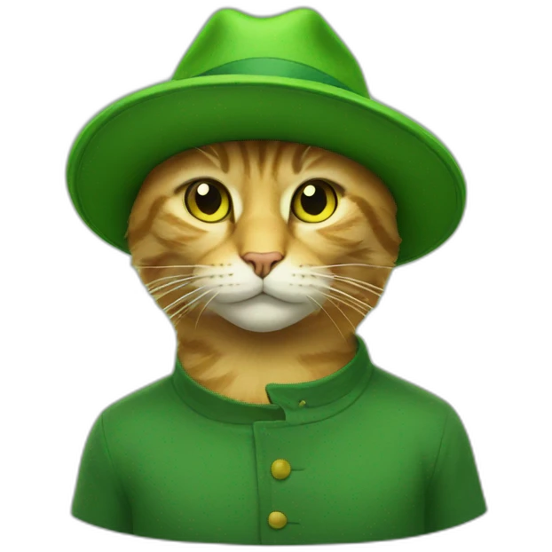 the cat in the green hat emoji