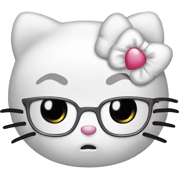 Heart eyes but hello kitty emoji