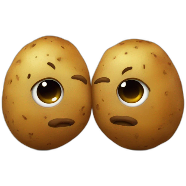 two potatoes kissing emoji