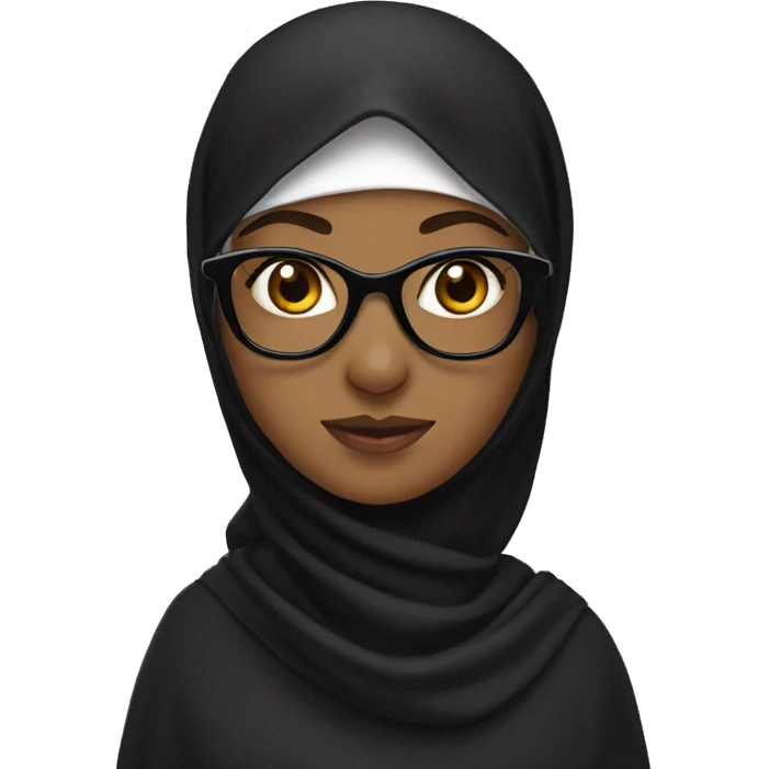 niqab girl with glasses emoji