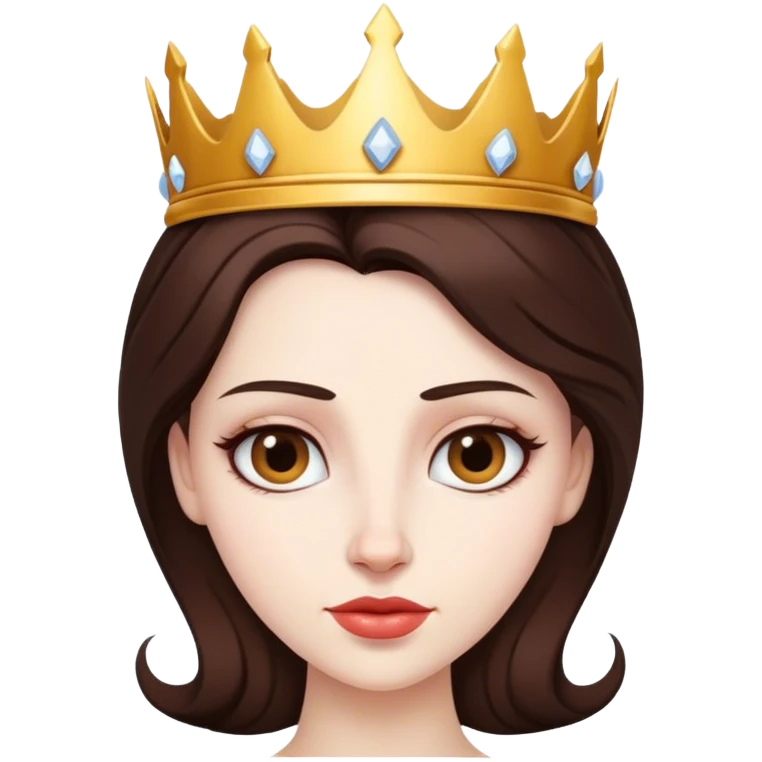 Brunette and white queen  emoji