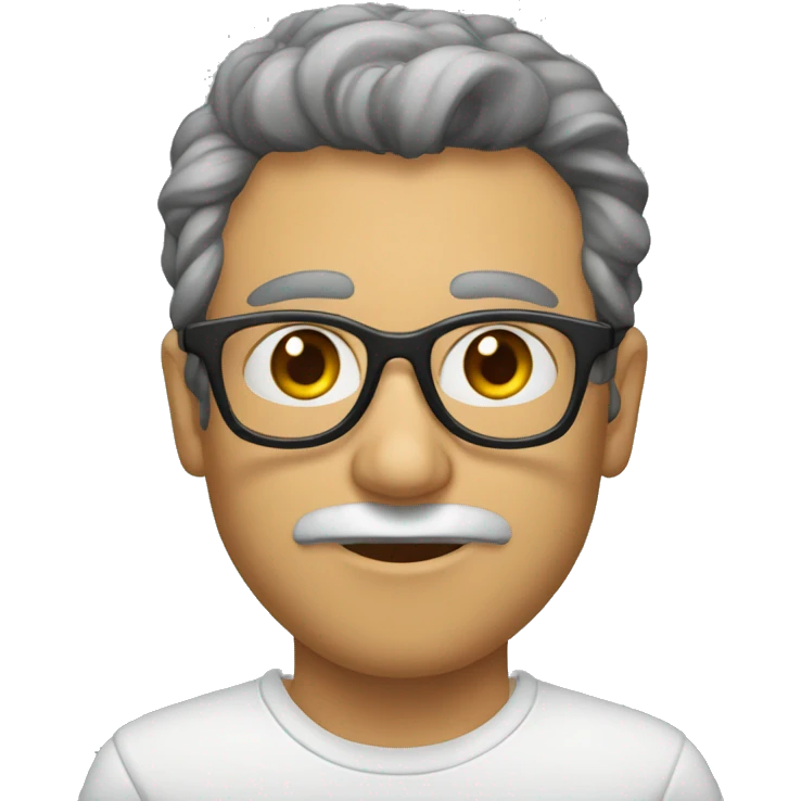 Moreno escuro careca de óculos  emoji