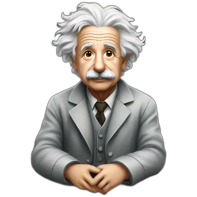 small albert einstein sitting on a ledge emoji