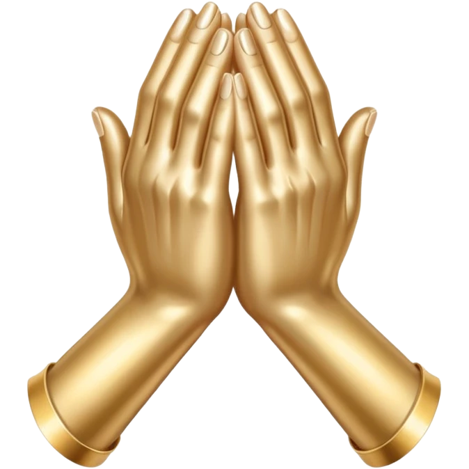 praying metallic hands emoji