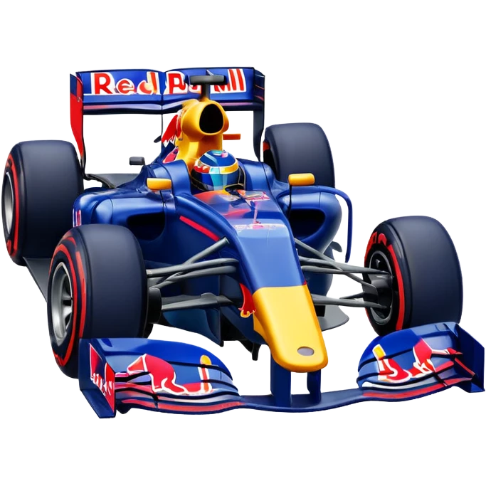 Red Bull F1 car driving animated emote emoji