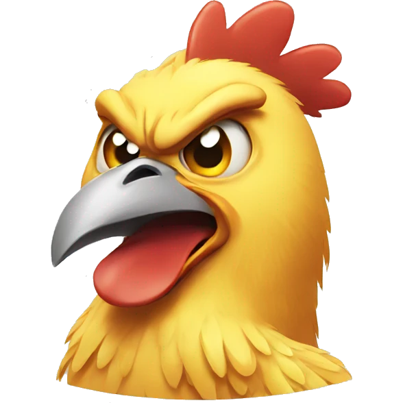 Angry chicken emoji