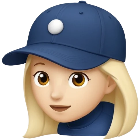 side view of baseball cap emoji