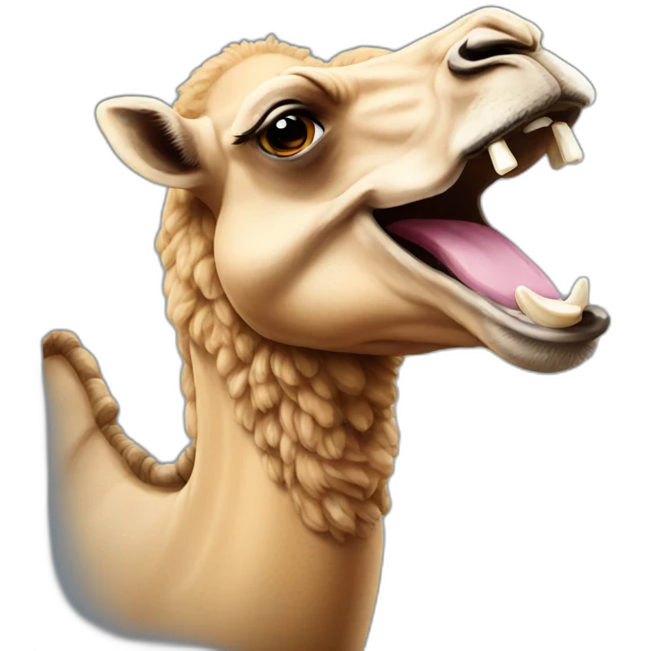 Camel laughing emoji
