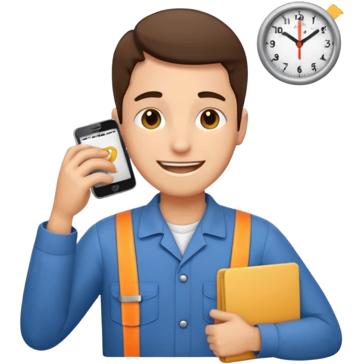 tired worker clocking out, end of shift emoji emoji