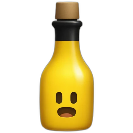 Yellow and black Bottle with text that exactly says “Koto” emoji