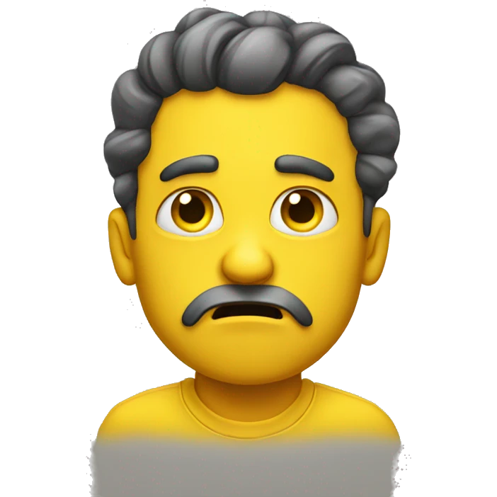 Yellow fed up  emoji