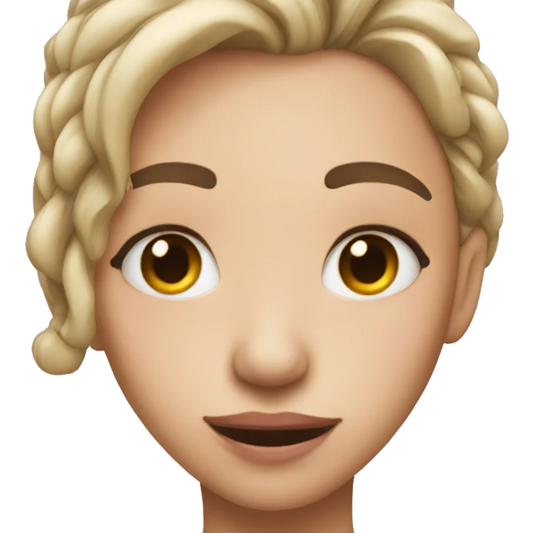 Person Doing a side eye girly  emoji