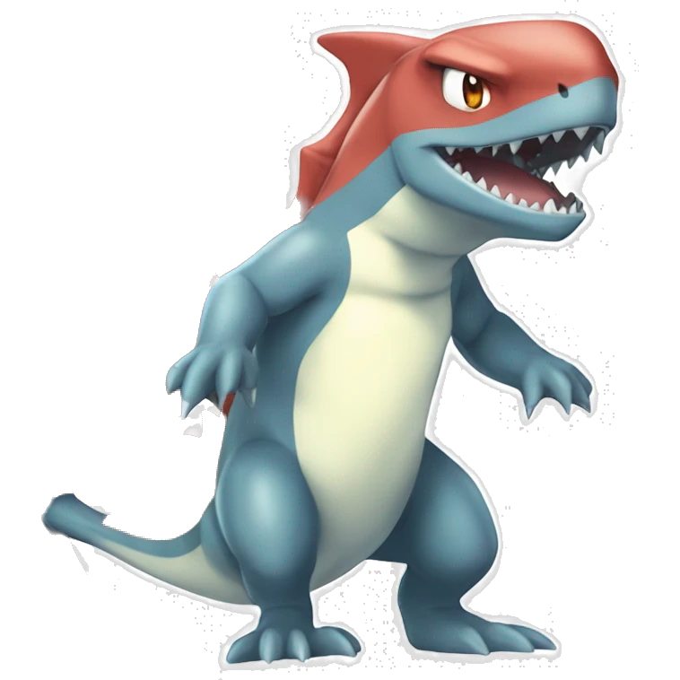 Sharpedo-Charmeleon-Gible-Larvitar-Fakémon Full Body emoji