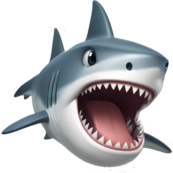 silly shark emoji