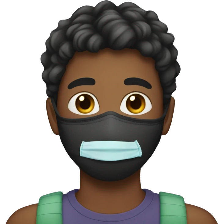 16 year old boy wearing mask emoji
