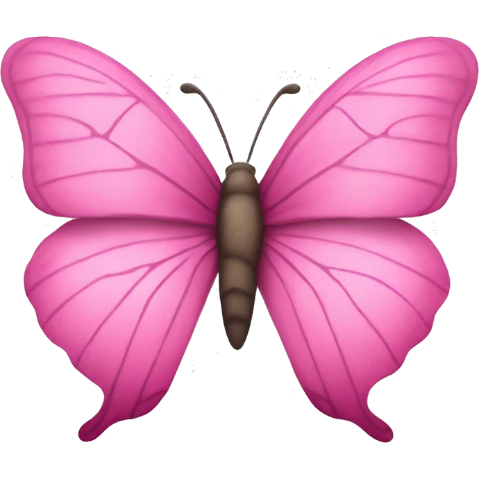 Pink Butterfly with a face emoji