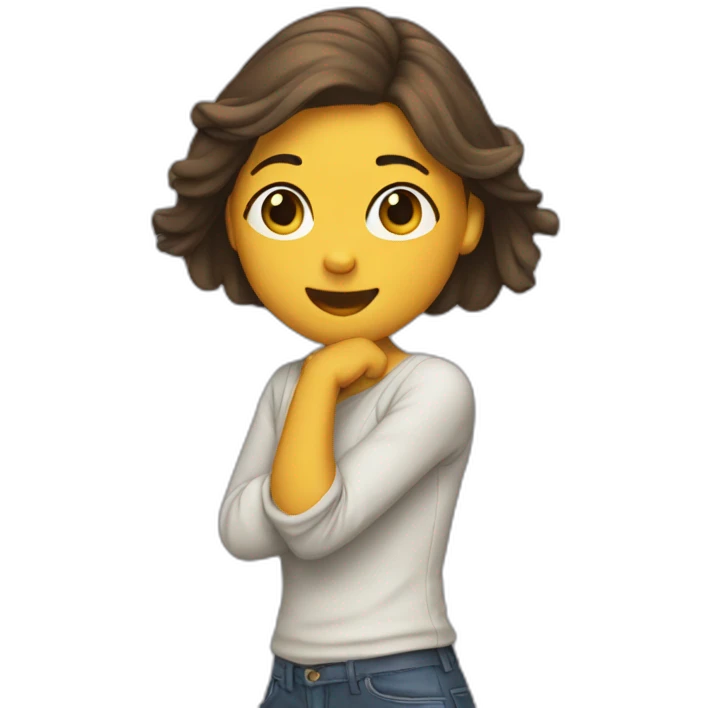 Une fille qui dab emoji