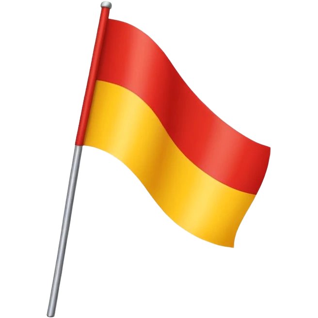 yellow and red flag 2 vertical stripes emoji