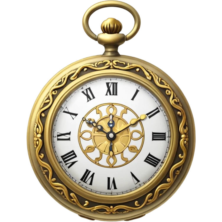 Old pocket watch with chain ￼ emoji
