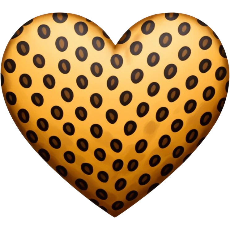 leopard print heart emoji