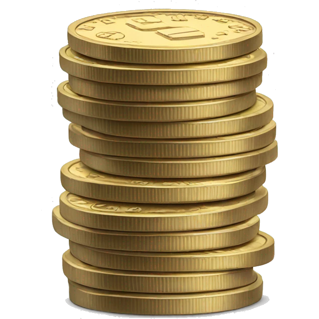 a stack of british coins emoji