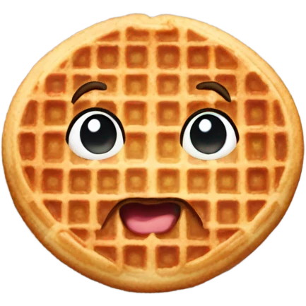 Cute waffle emoji
