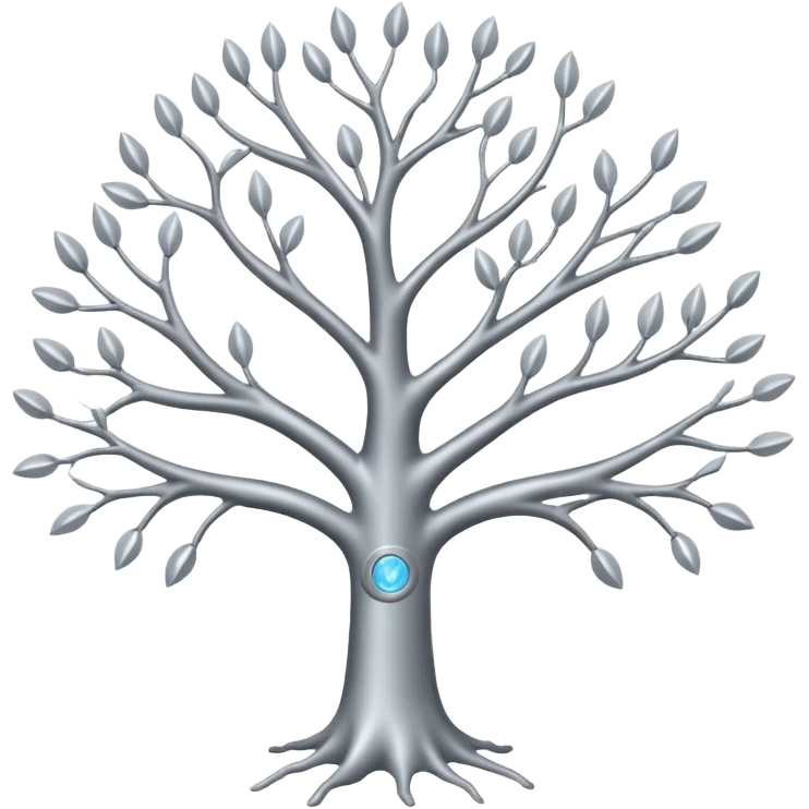 tree with eeg electrodes for branches emoji