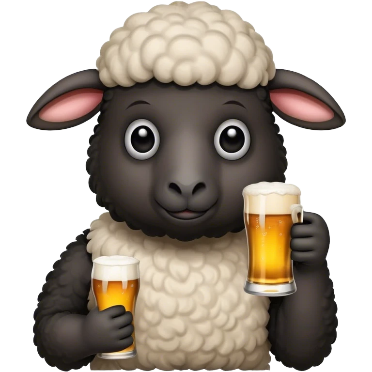 Black Sheep with a Beer emoji