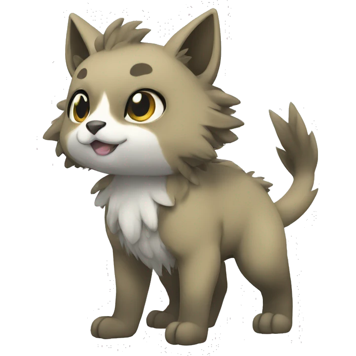 Cute cool animal hybrid Fakemon full body emoji