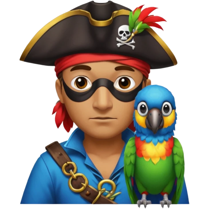 pirate and parrot emoji
