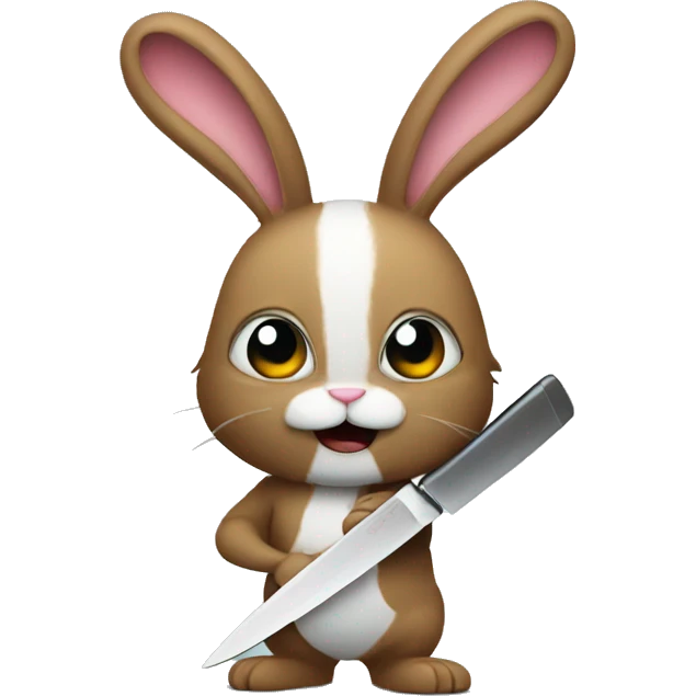 Bunny with a knife emoji