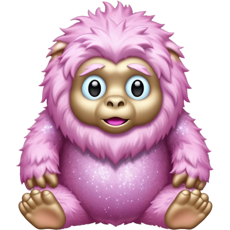 pink yeti with glitter emoji