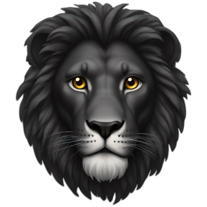 Black lion emoji