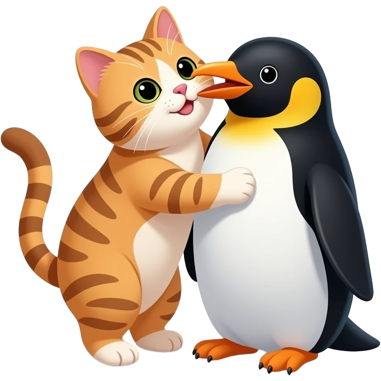 make a cat humping a p[enguin in the jungle emoji