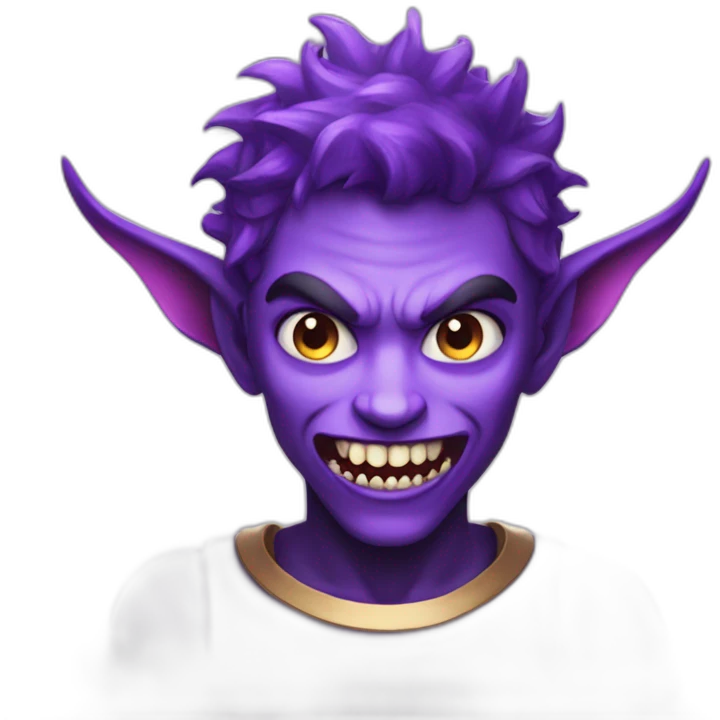 purple fairy demon boy with sharp teeth emoji