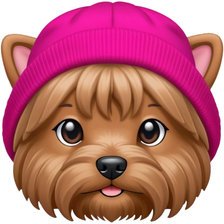 Yorshire terrier beanie hat emoji