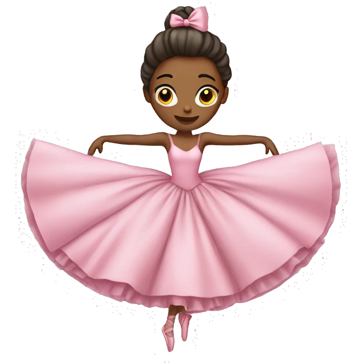 ballerina with huge pink dress with a big bow  emoji