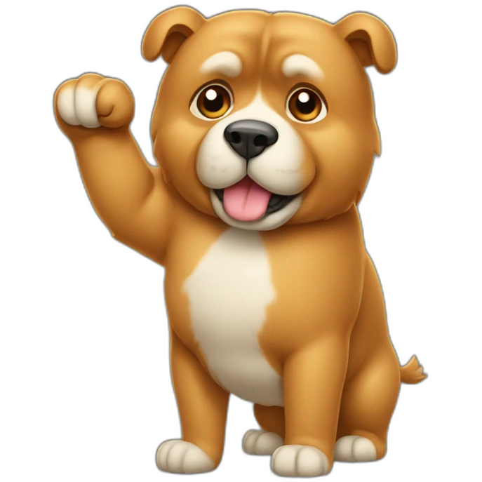 chów chow with paw thumb down emoji