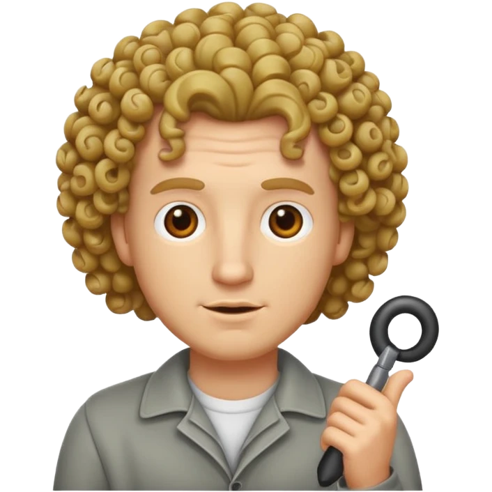 White guy with curls emoji
