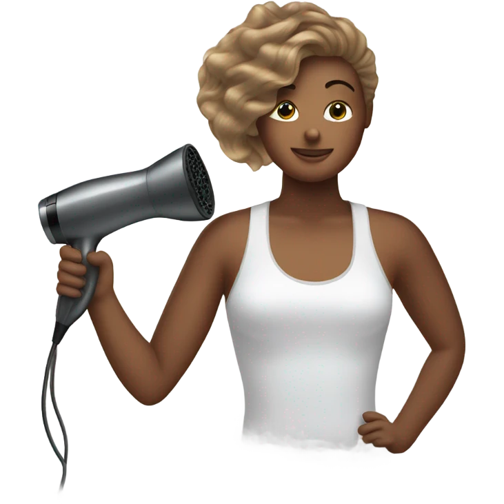 Blow drying hair emoji
