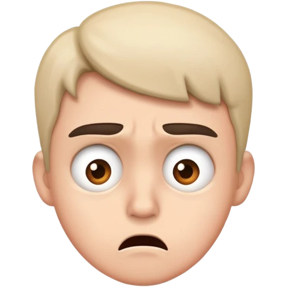 Annoyed and scared emoji