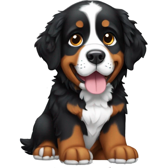 Bernese mountain dog winter emoji