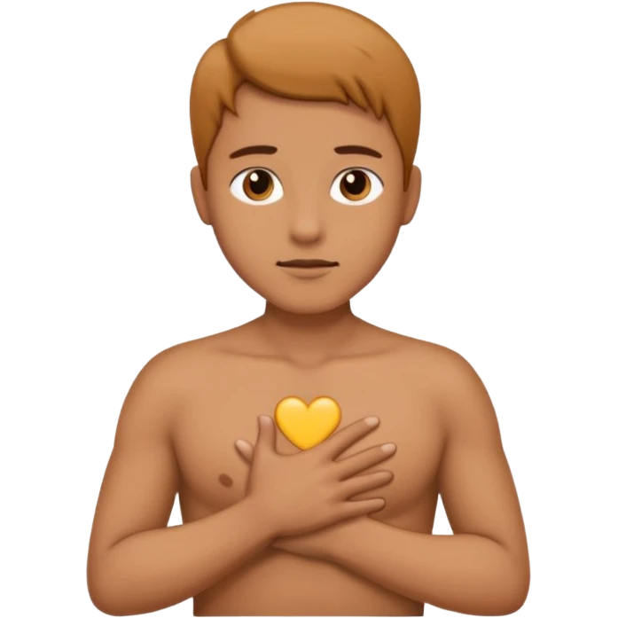 Mano al pecho emoji
