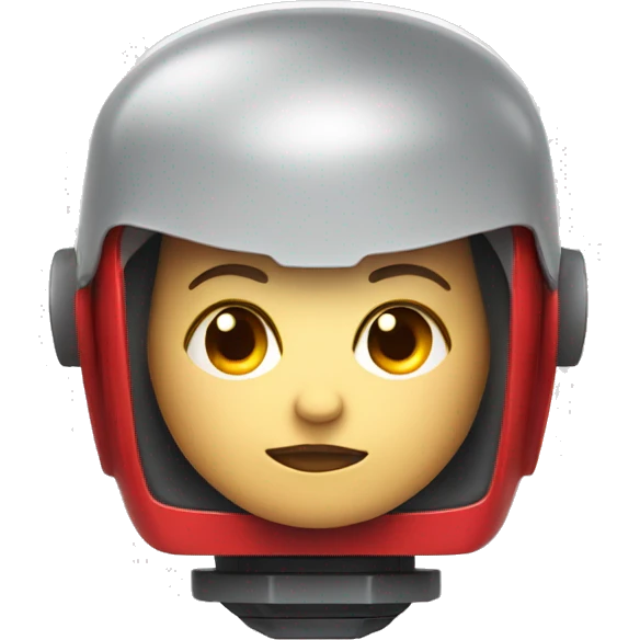 cute head of a bot with red siren emoji
